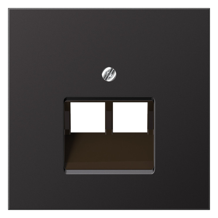 Накладка на розетку информационную Jung LS METAL, скрытый монтаж, алюминий темный, AL2969-2UAD