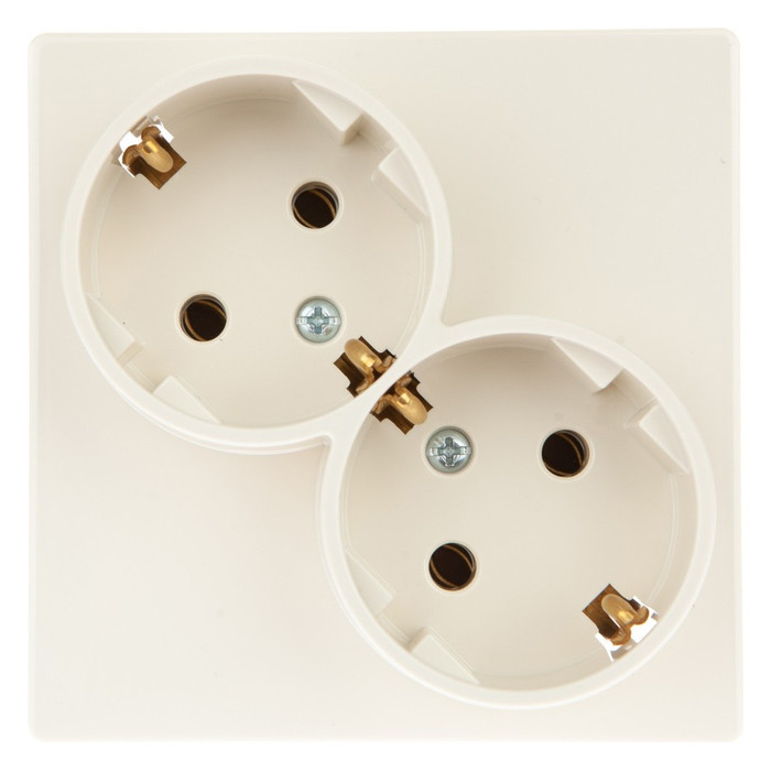 Розетка Simon SIMON 24 HARMONIE, скрытый монтаж, с заземлением, слоновая кость, 2450459-031