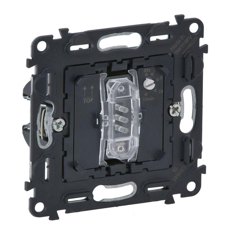 Выключатель 1-кл. СП Valena In'matic 8А IP20 250В 10AX с выдержкой времени с нейтралью 2-канал. освещение 250Вт/вентиляция 250ВА винт. зажимы механизм сер. Leg 752032