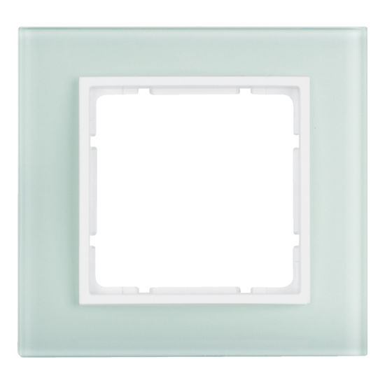 Рамка 1 пост Berker B.7, белое стекло, 10116909