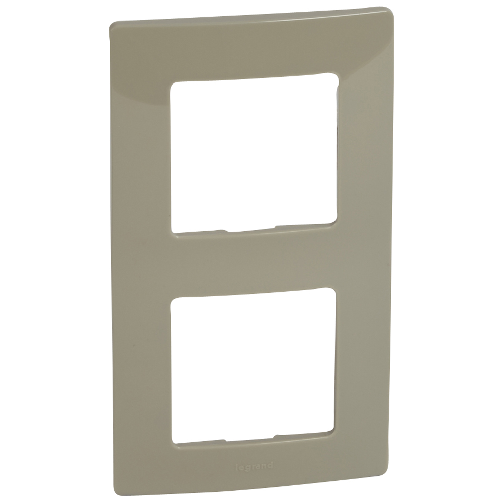 2 GANGS PLATE TAUPE