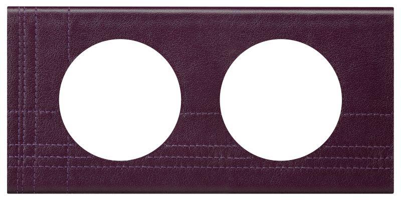 Рамка 2-м Celiane кожа пурпур Leg 069442
