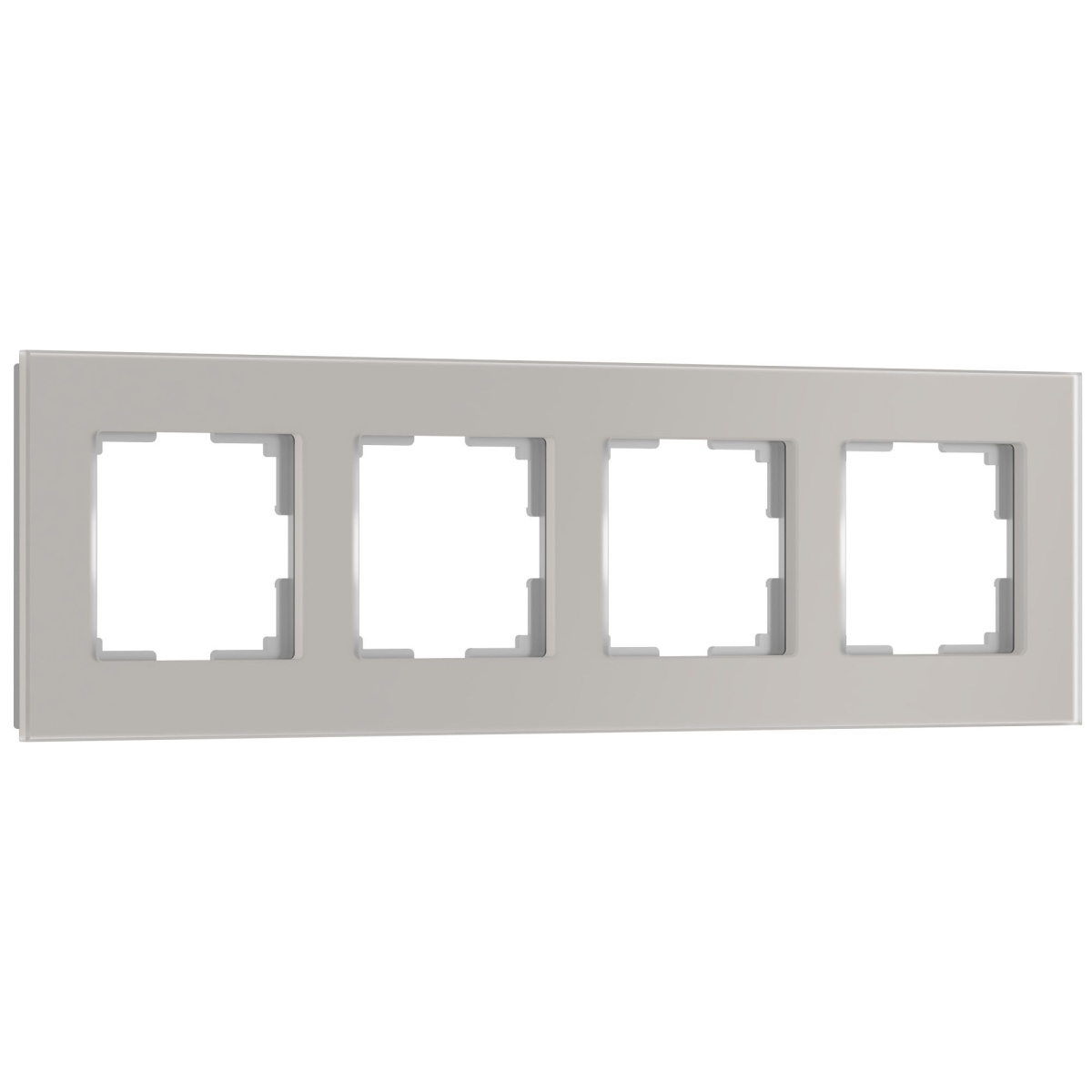 Рамка из стекла на 4 пост Senso дымчатый soft-touch W0043117