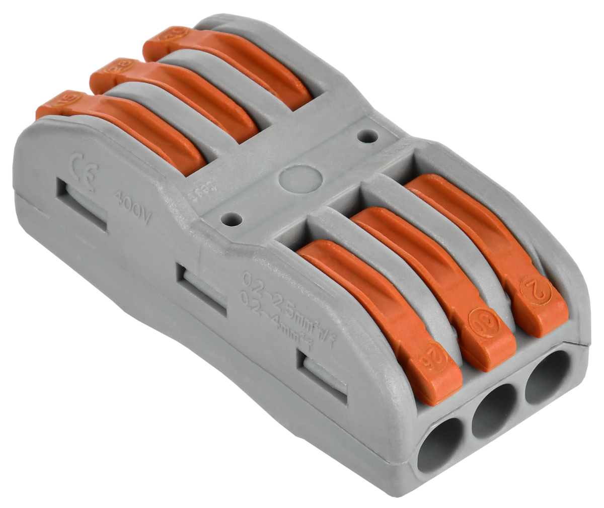 Строительно-монтажная клемма СМК 222-4133 проходная (50шт/упак) IEK