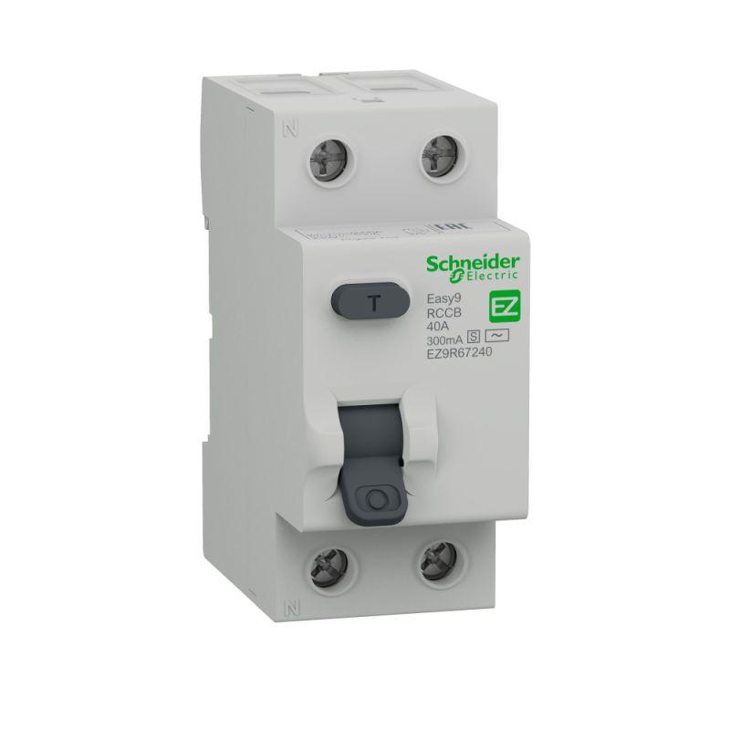 Выключатель дифференциального тока селективный ВДТ EASY9 (УЗО) 2П 40А 300мА AC-S 230В  EZ9R67240