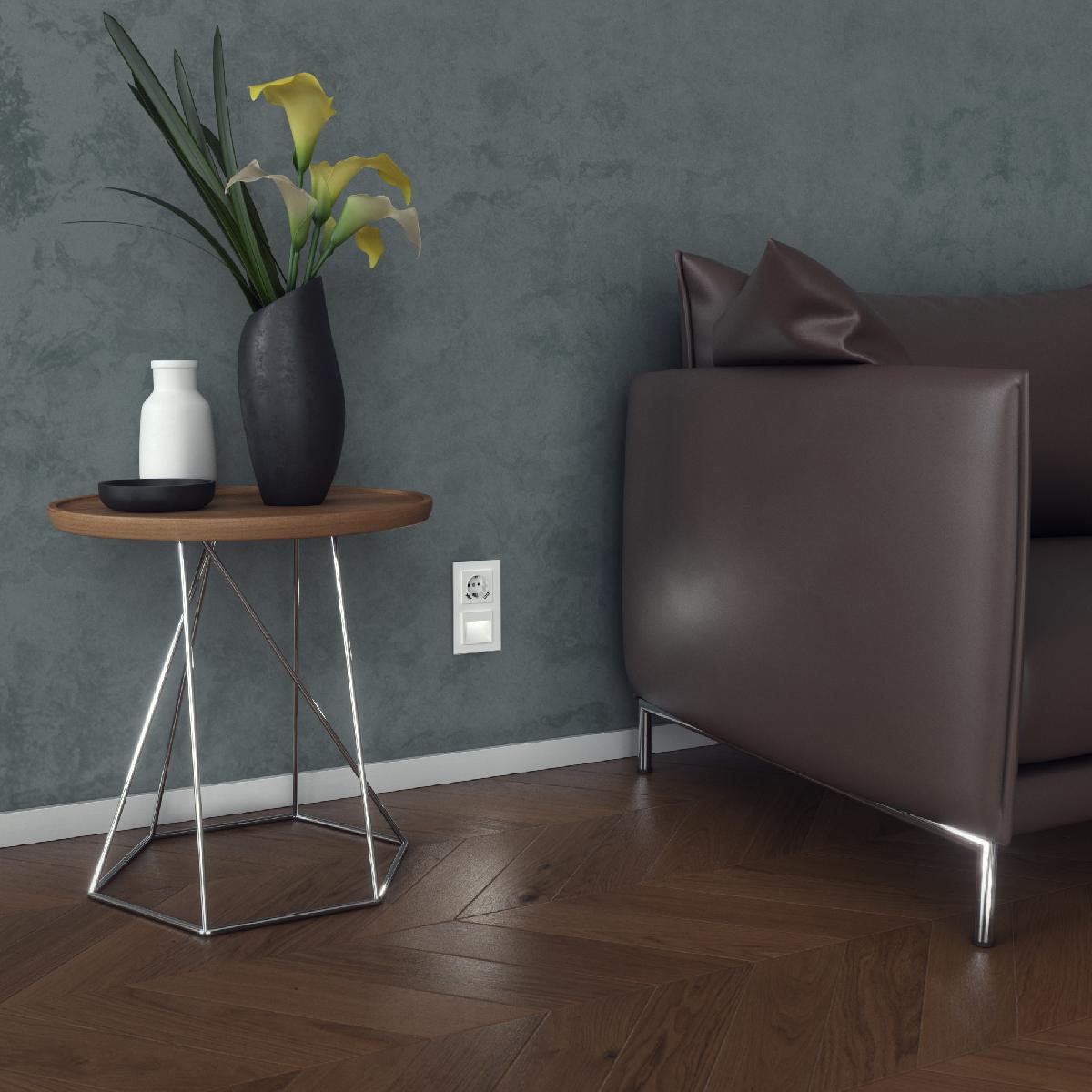 Рамка из стекла на 2 поста Favorit белый матовый W0021105