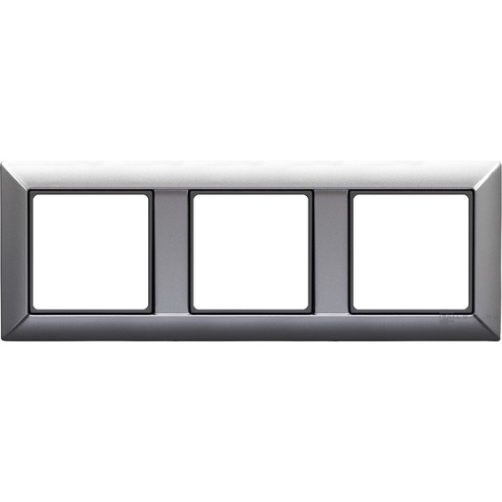 Рамка 3 поста Jung ECO PROFI, алюминий, EP483AL