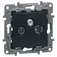 Розетка TV/R/SAT - 2 дБ - 0-2400 мГц - Etika - антрацит