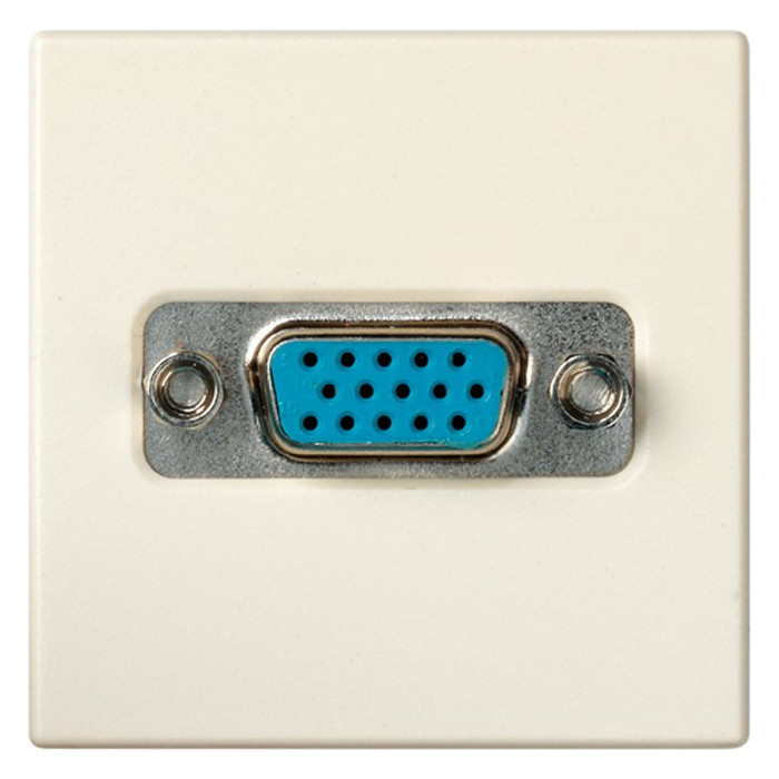 Розетка VGA Simon SIMON 27, скрытый монтаж, слоновая кость, 2700091-031