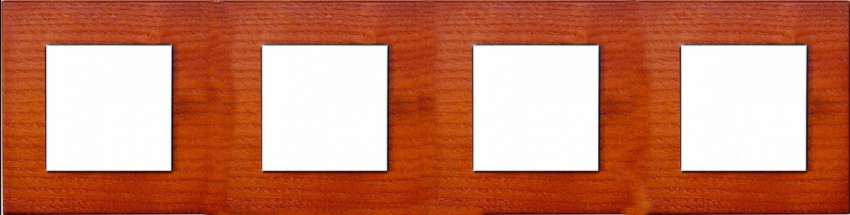 Рамка 4 поста Fontini F37, вишня, 37804022