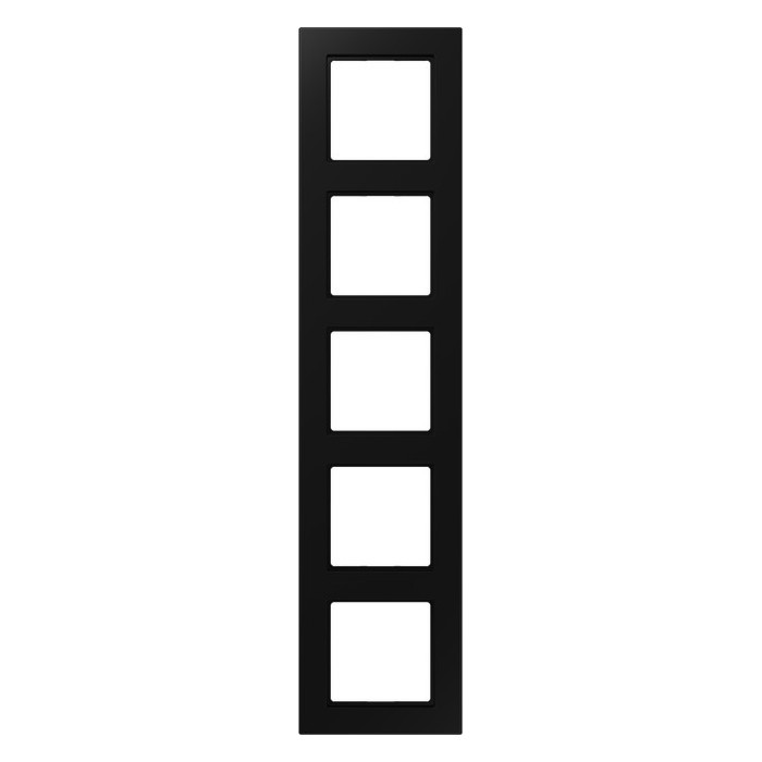 Рамка 5 постов Jung A 550, черный матовый, A5585BFSWM