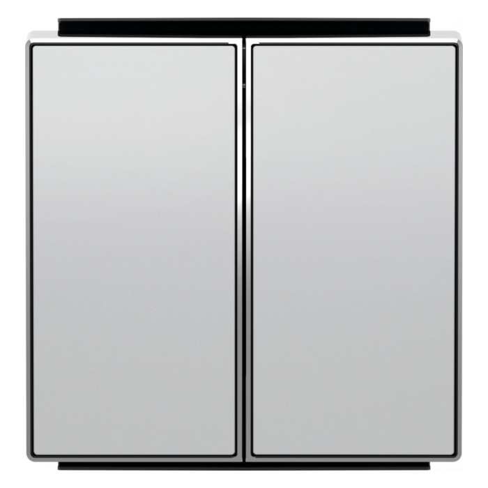 Клавиша двойная ABB SKY, серебристо-алюминиевый, 2CLA851100A1301