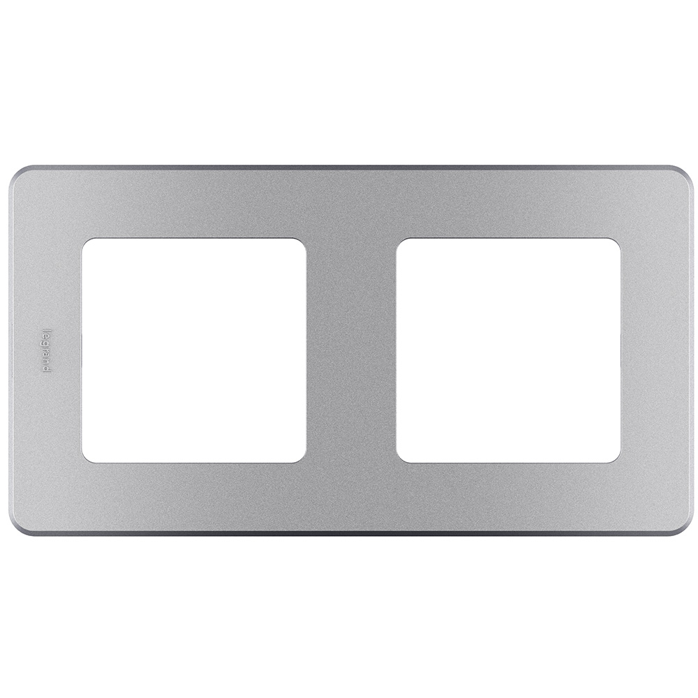 Рамка 2 поста INSPIRIA алюминий