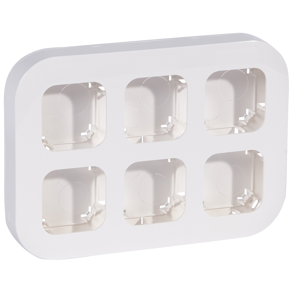 WHITE 6GANG FREE WORKSTATION