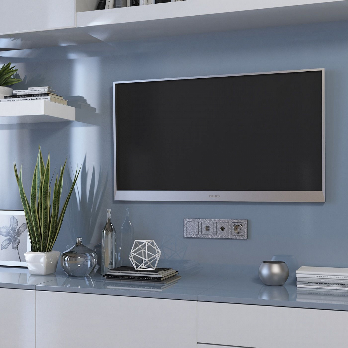 Накладка для розетки USB серебряный W1279506