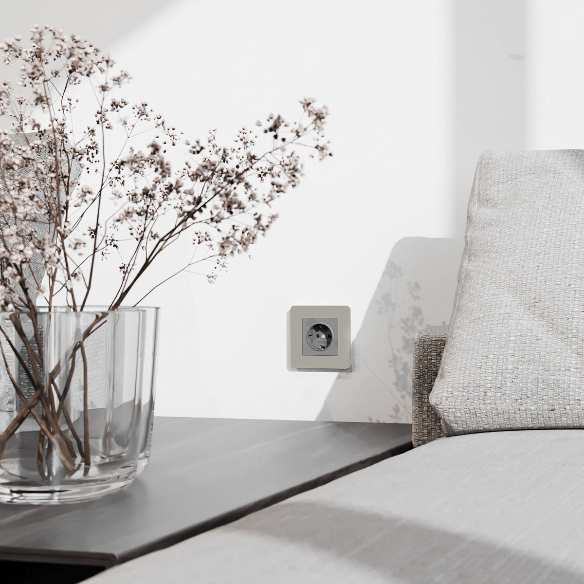 Рамка на 1 пост Split (дымчатый/белый, soft-touch) W0013067