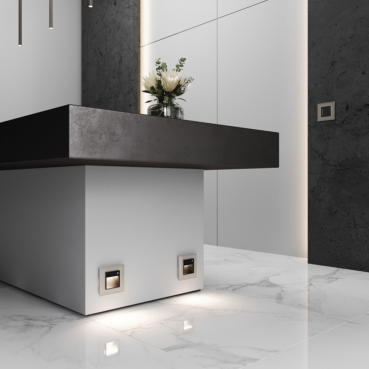 Рамка из стекла на 1 пост Senso дымчатый soft-touch W0013117