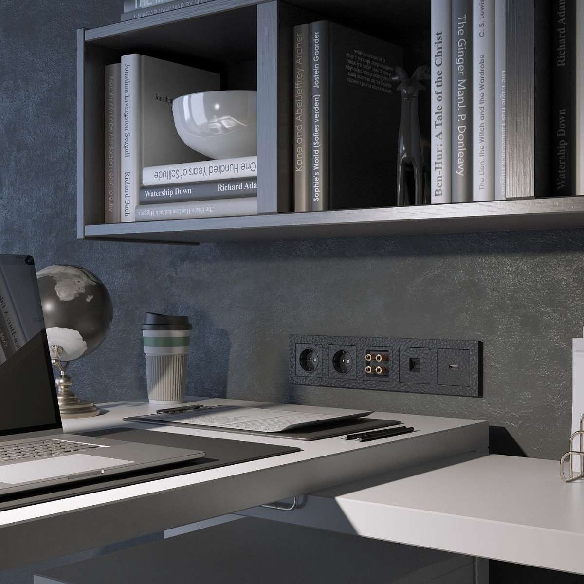 Розетка Ethernet RJ-45 черный W1281008