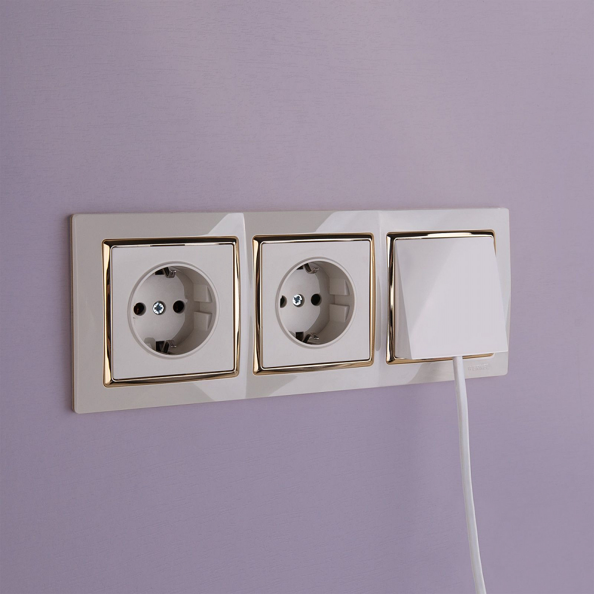 Вывод кабеля слоновая кость W1150203