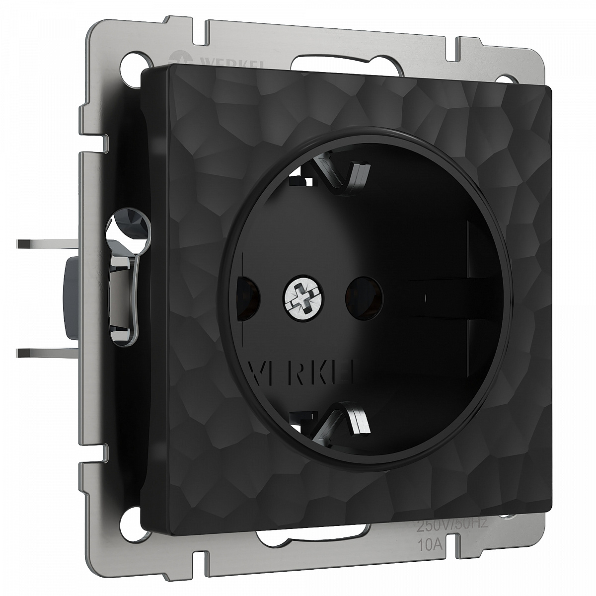 Розетка с заземлением черный W1271008