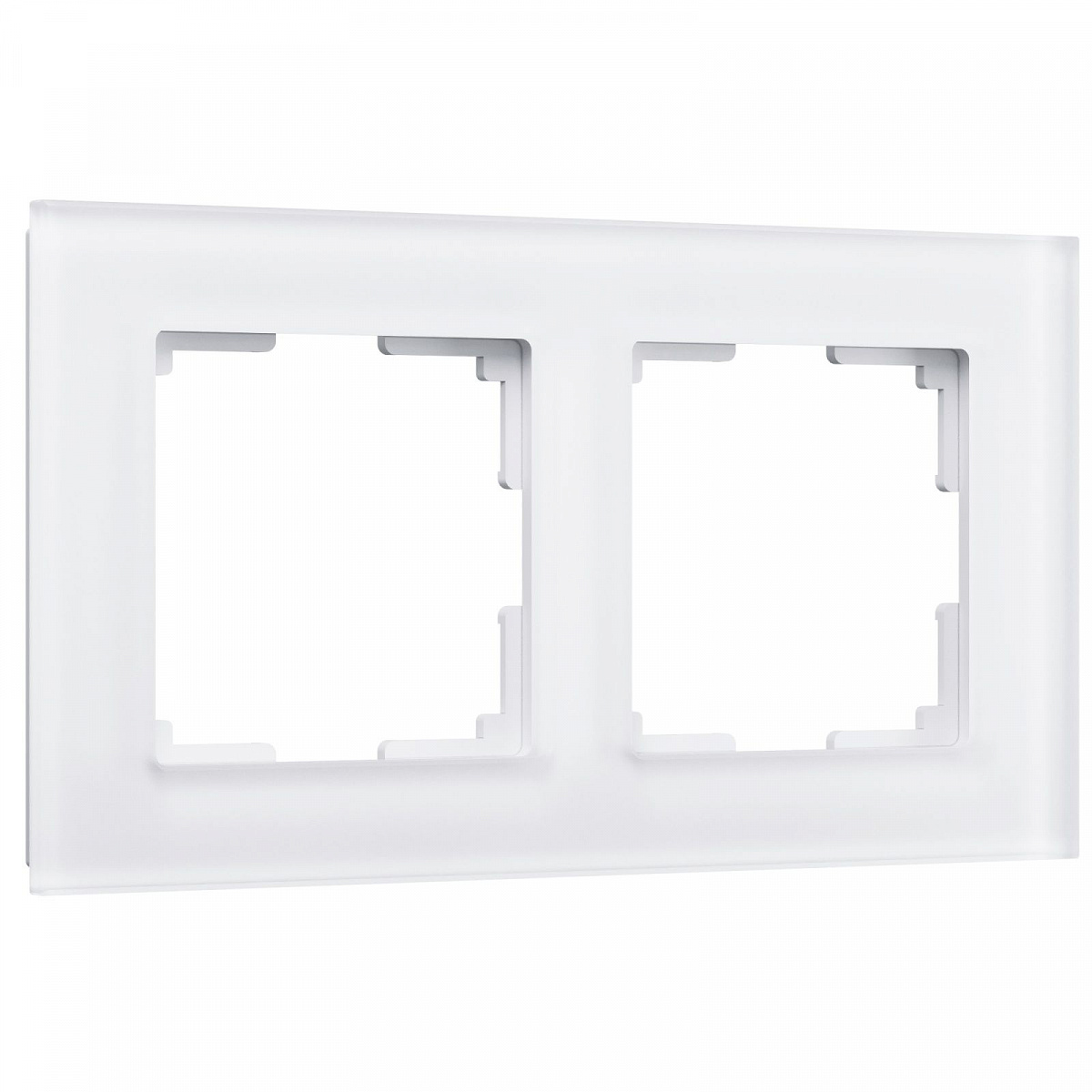 Рамка из стекла на 2 поста Favorit белый матовый W0021105