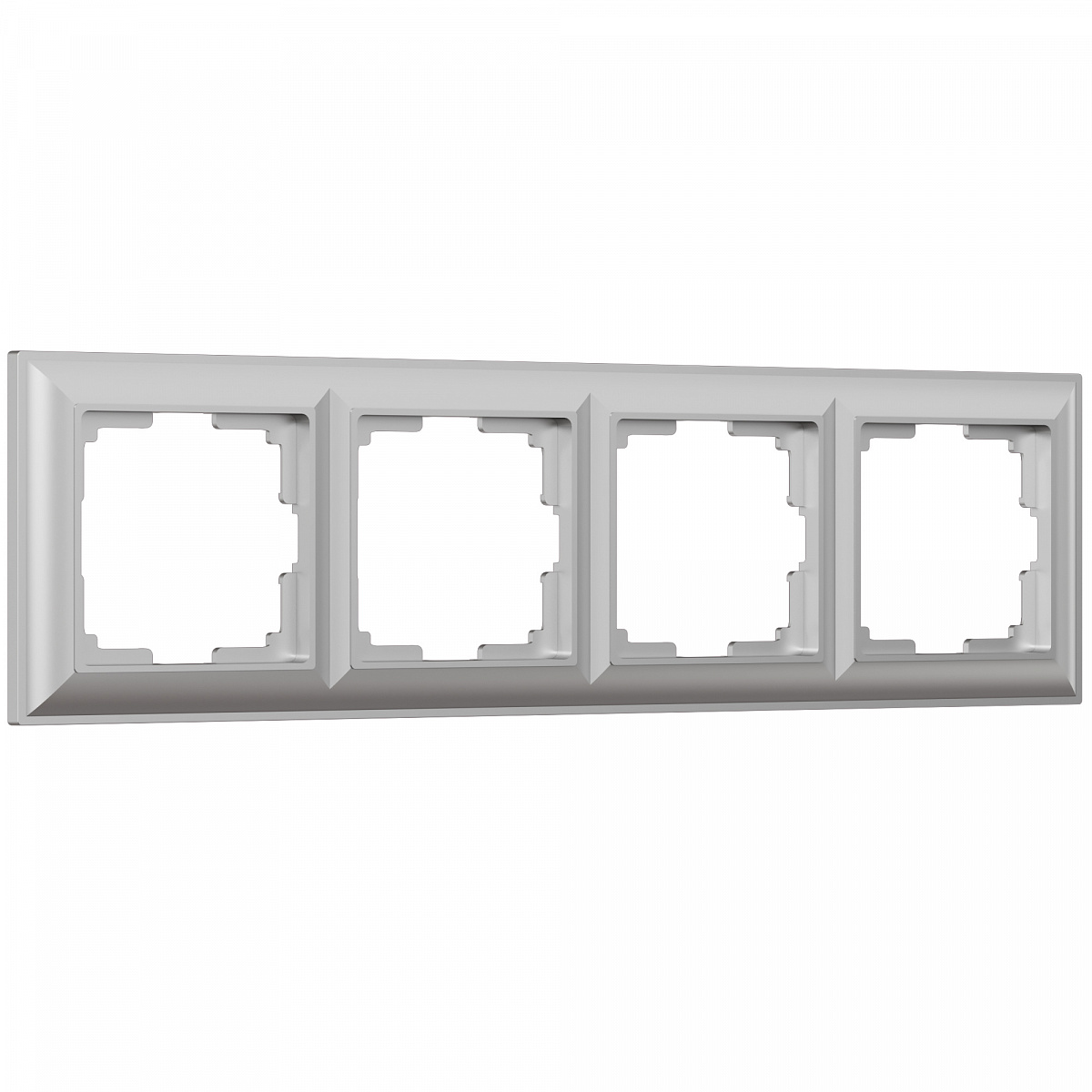 Рамка из поликарбоната на 4 поста Fiore серебряный W0042206
