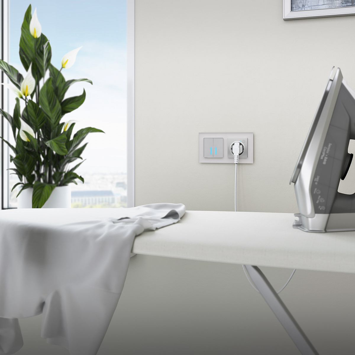 Рамка из стекла на 2 поста Favorit дымчатый W0021117